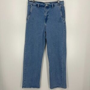 Levi Strauss Signature Jeans Women's 12 Blue Heritage High-Rise Loose Straight